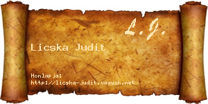 Licska Judit névjegykártya